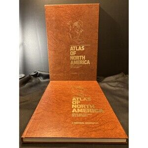 VTG Atlas of North America Space Age Portrait of a Continent by Nat. Geo. USA
